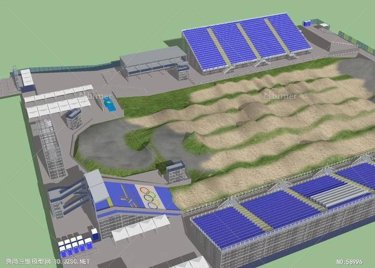 运动馆极限运动场地BMXsu模型3d