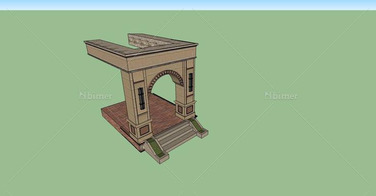 建筑构件-门头(80242)su模型下载