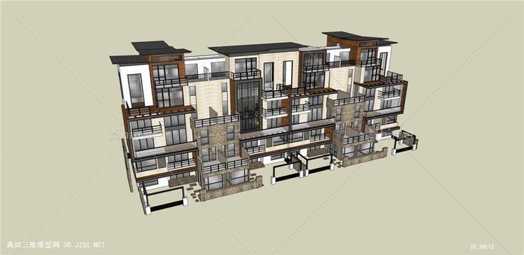 别墅楼盘(28)su模型