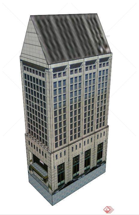 某公司总部办公建筑设计SU模型