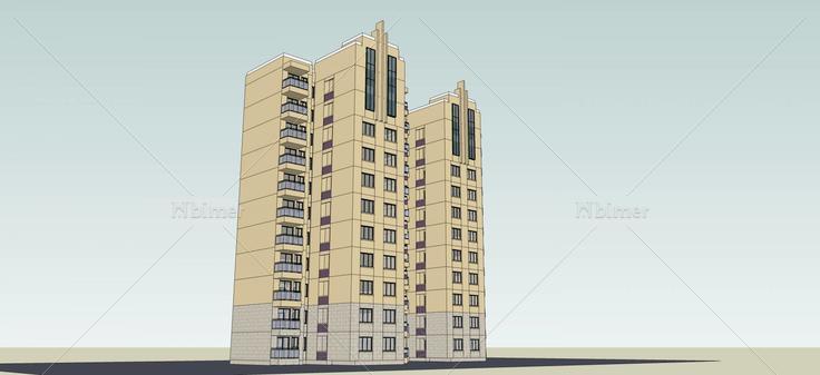 现代高层住宅(55807)su模型下载