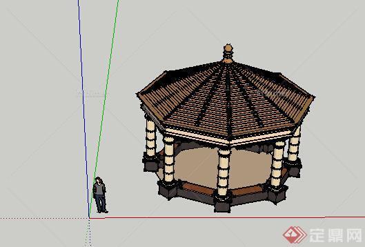园林景观之欧式景观亭设计su模型10