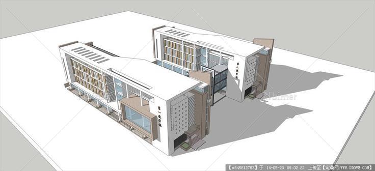 Sketch Up 精品模型----现代风格高中教学楼