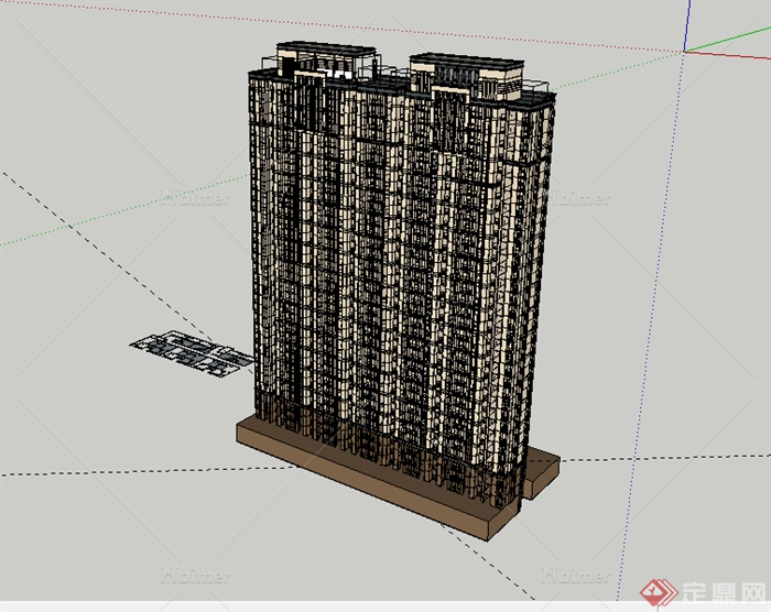 某小区住宅建筑设计SU模型