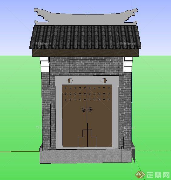 古典中式门设计SU模型
