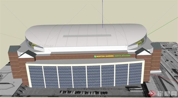 某欧式体育馆建筑SU模型