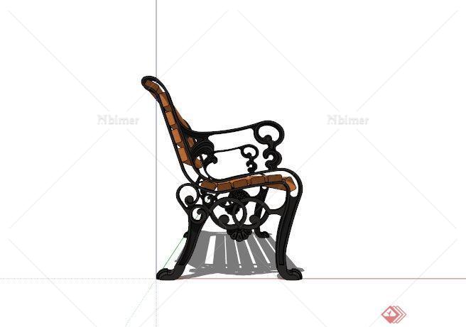 某新古典铁艺户外椅子SU模型[原创]