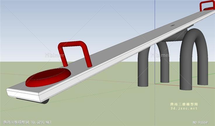 幼儿园里的跷跷板SKP模型素材