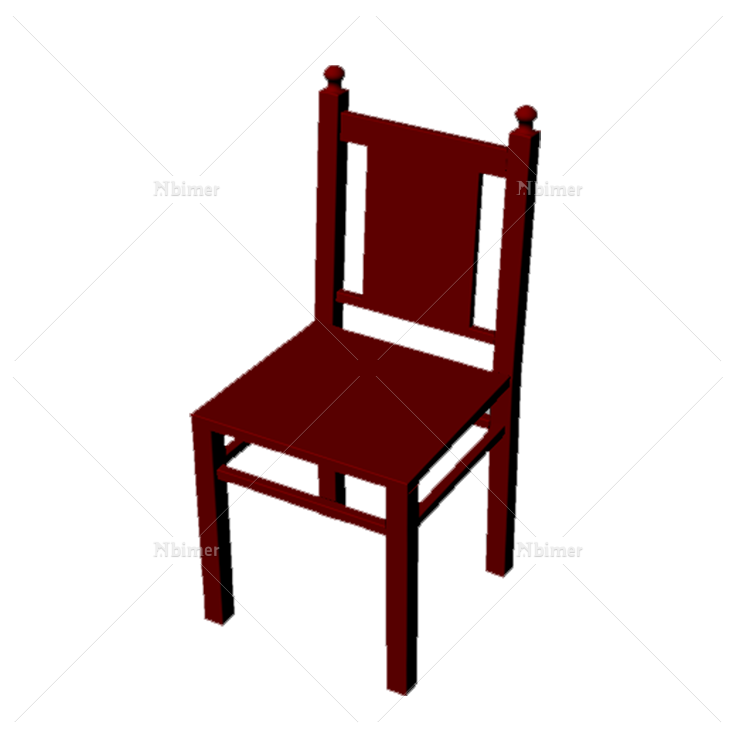 红色木椅