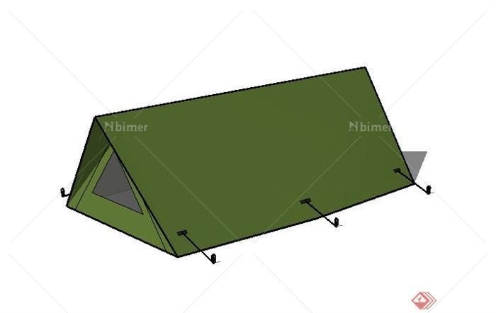 一个帐篷设计SU模型素材