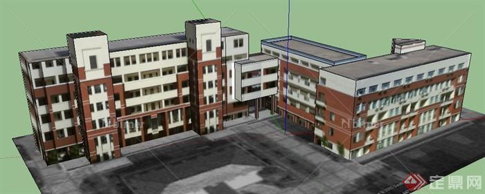 某地一学校教学楼建筑设计SU模型