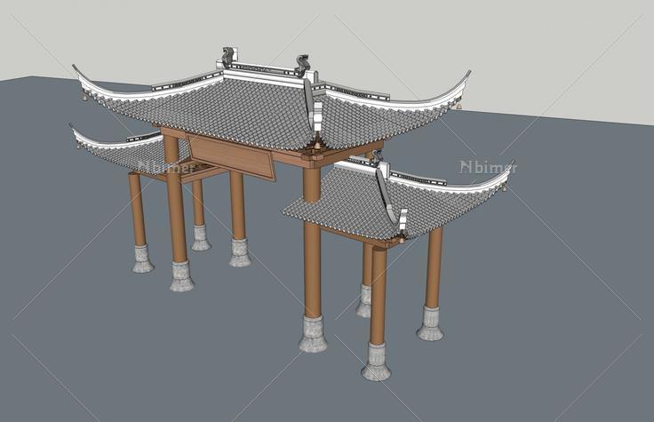 牌坊(50552)su模型下载