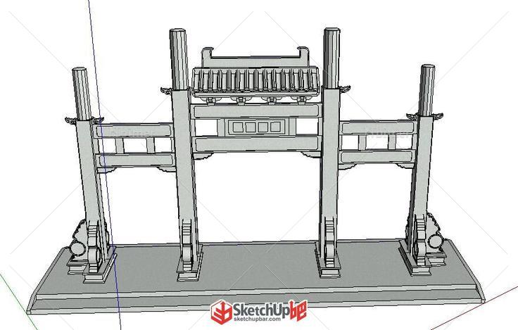 古建牌坊模型