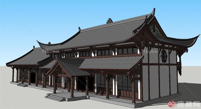 川东习俗博物馆建筑设计SketchUp(SU)3D模型[原创