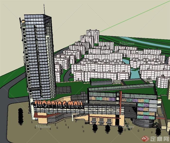 某购物商场建筑设计SU精细模型