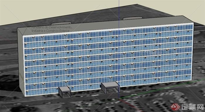 某发展银行大楼建筑设计SU模型