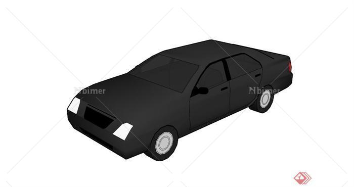 某黑色沉稳汽车设计SU模型