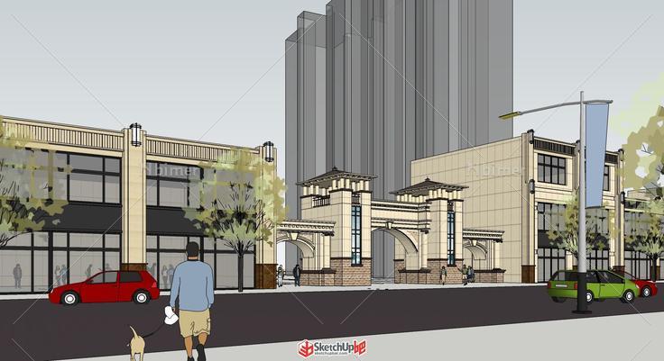 一个正在建设中的某沿街商业