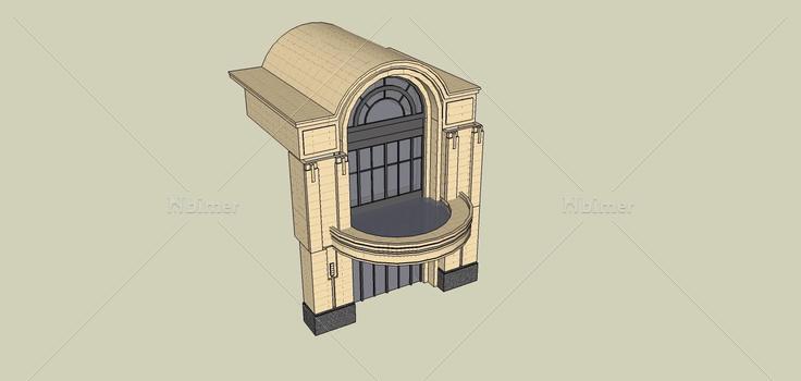 建筑构件-门头(82047)su模型下载