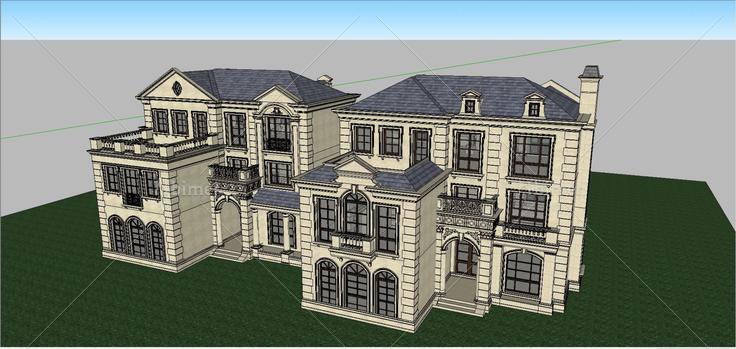 1013法式别墅欧式别墅07(195933)su模型下载