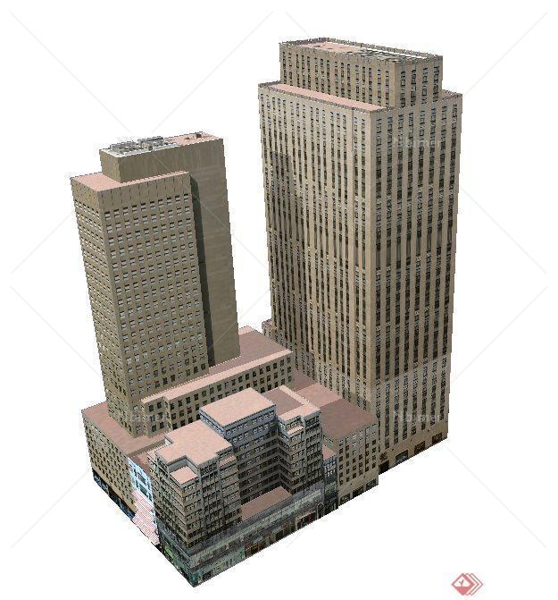 某办公商业综合大厦建筑设计SU模型