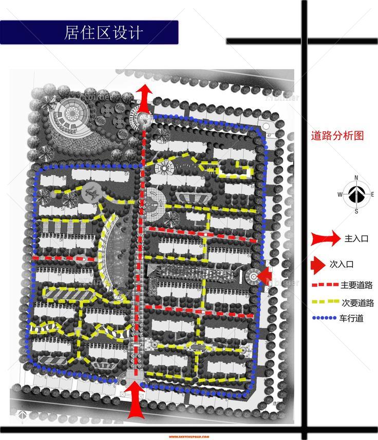 才做完的居住区设计结课作业