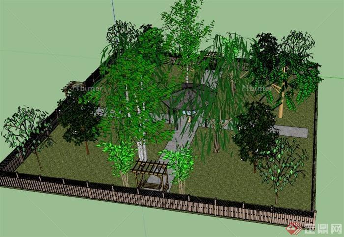 某私家庭院景观设计SU模型