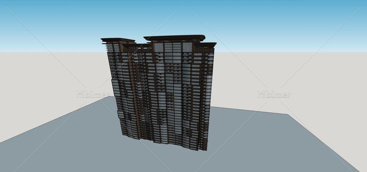 现代高层住宅楼(71351)su模型下载