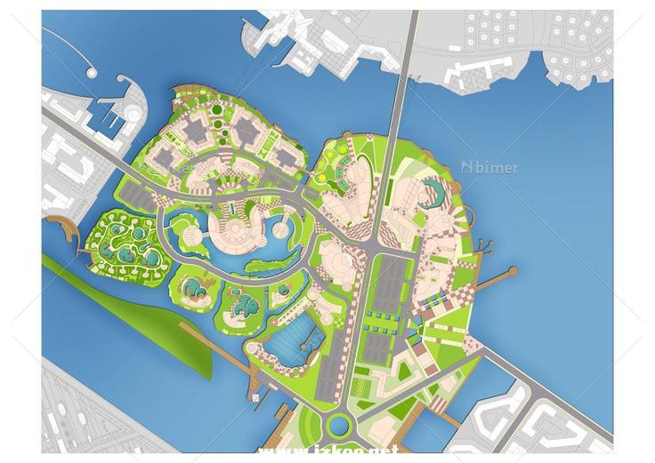 大型城市设计规划高精 su模型+CAD图纸