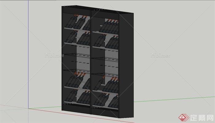 现代简约红酒酒柜设计SU模型[原创]