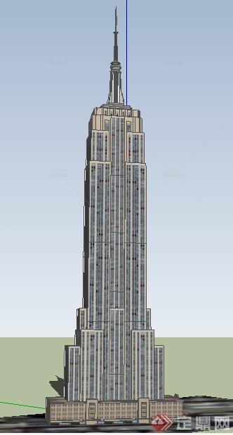 某现代高层商务大厦建筑设计SU模型