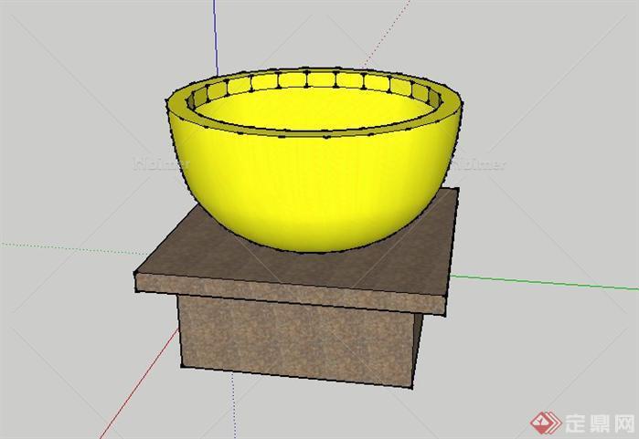东南亚风格碗灯景观小品SketchUp(SU)3D模型