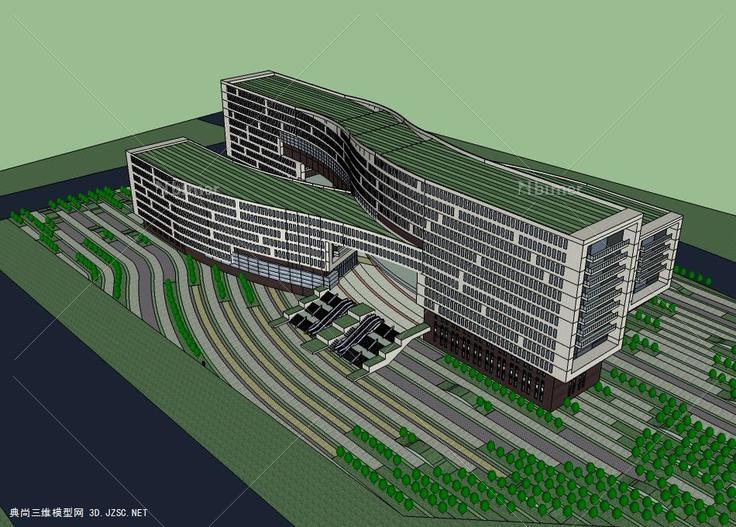 总部办公概念设计全模20130303 高层办公楼su模型