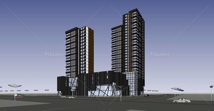 现代商业综合体(73074)su模型下载