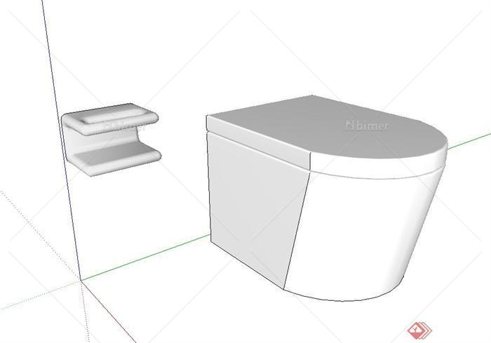 卫生间设施设计SU模型