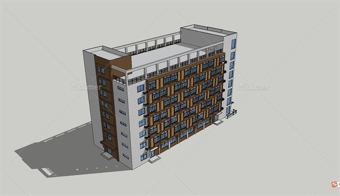 厂房办公楼建筑设计SketchUp草图大师模型[原创]