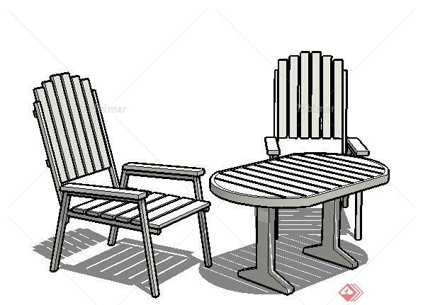 园林景观之现代风格座椅设计su模型16