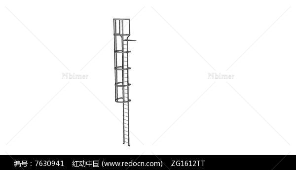 室外安全爬梯SU模型