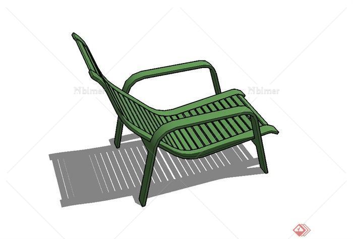 某现代风格沙滩躺椅设计su模型[原创]