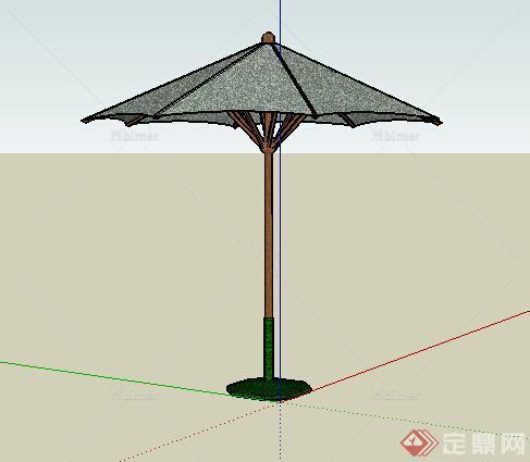 设计素材之现代遮阳伞设计su模型5