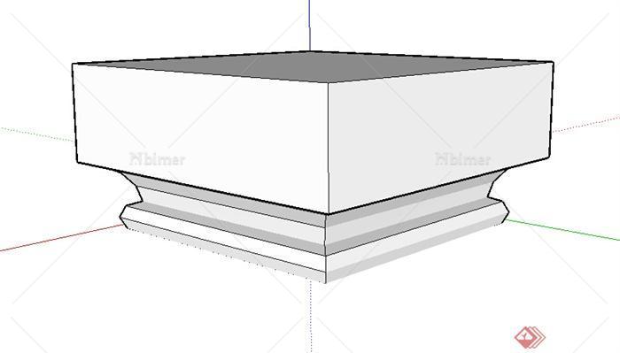 园林景观之方柱设计su模型