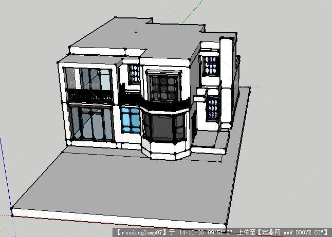 二层别墅建筑su模型