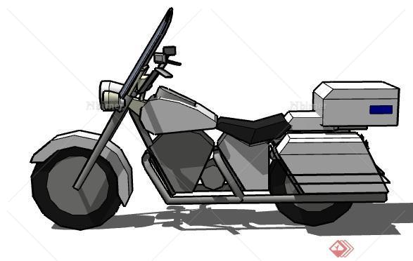 一辆摩托车的设计SU模型素材