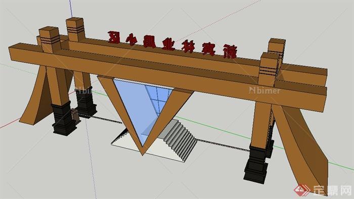 某住宅小区入口大门设计su模型