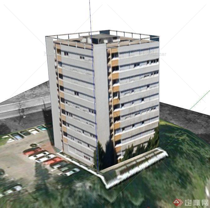 公寓大楼建筑设计SU模型