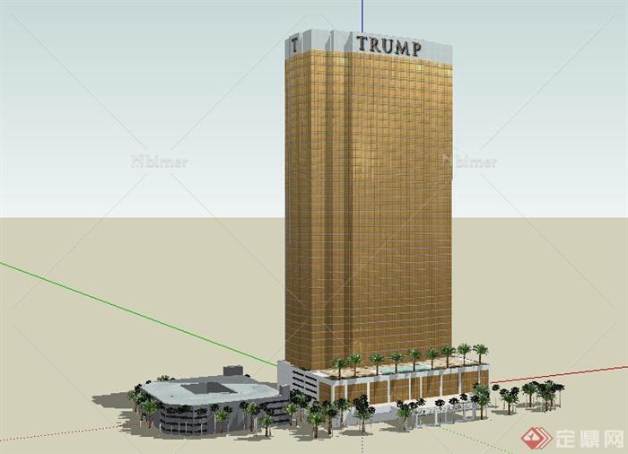 某高层豪华大酒店设计SU模型