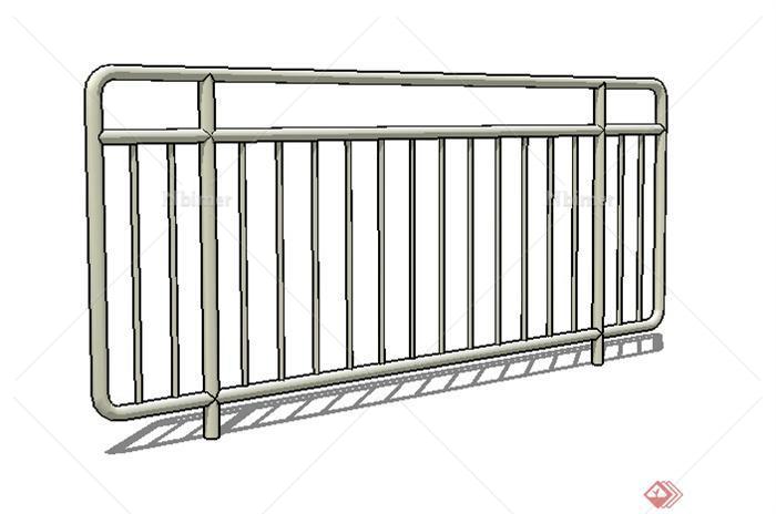 某现代不锈钢栏杆设计SU模型