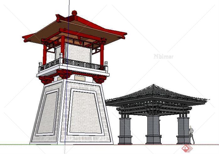 2款中式景观亭子SketchUp(SU)3D模型