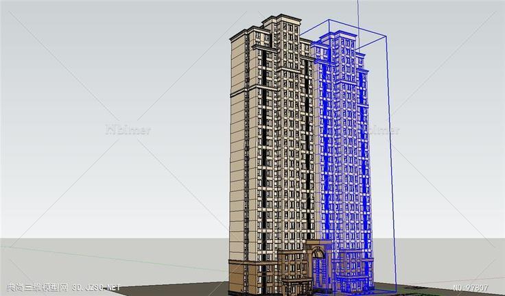 古典高层住宅模型