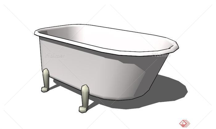 椭圆浴缸设计SU模型素材[原创]